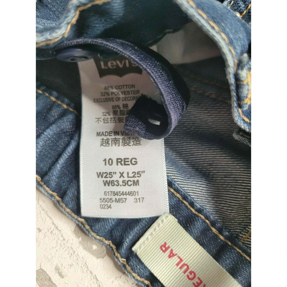 Levi's 505‎ Boy's Denim Jeans 10 Regular 25x25 Adjustable Waist